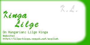 kinga lilge business card